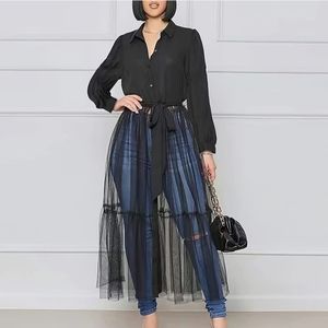 Long sleeve shirt dress